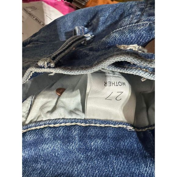 New MOTHER Women's The Stunner Ankle Fray Jeans in Crate Digger size 27 - Picture 5 of 7